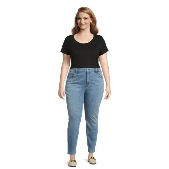 Terra & Sky Women's Plus Size Skinny Jeans, Size 26W, High Rise, 32.5" inseam - Picture 3 of 5